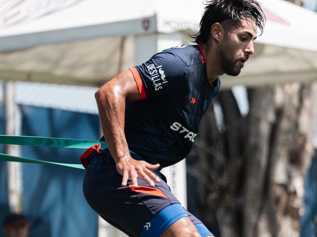 Cardillo tuvo su primer entrenamiento en San Lorenzo